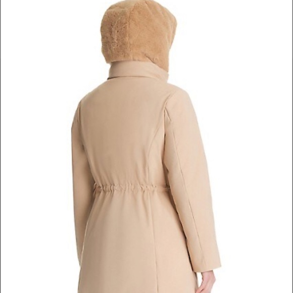 NWT Kate Spade faux fur coat parka - Picture 2 of 3